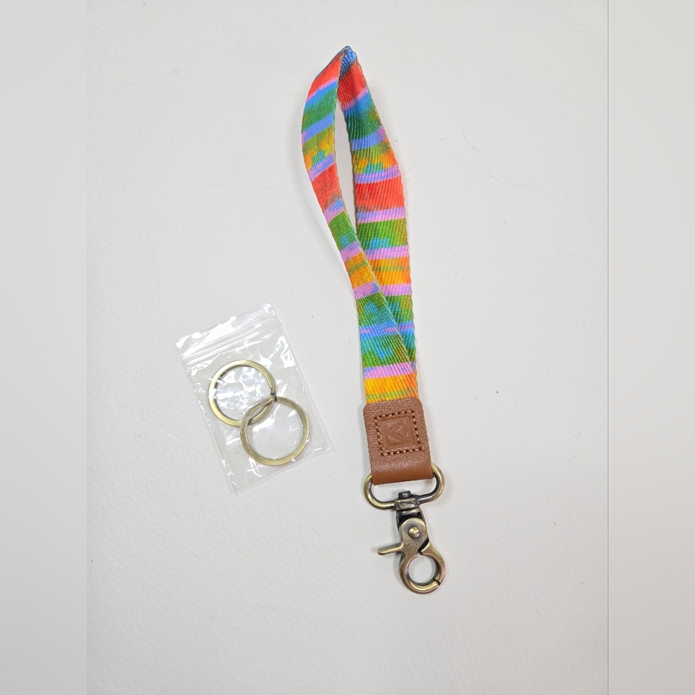 Wrist Lanyard Keychain, Colorful Wristlet Strap Keychain, badge, Wallet Holder.